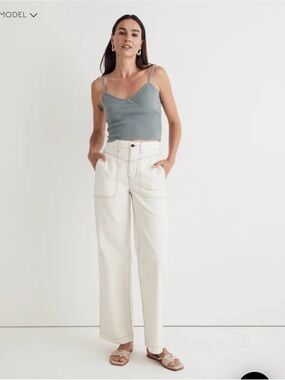Madewell Wide-Leg Utility Pants in Garment-Dyed  Size 27